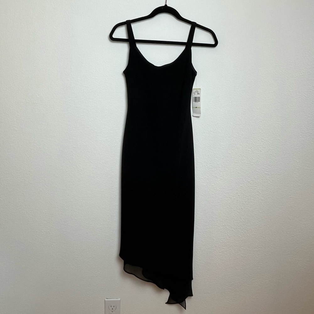 Elegant Black Asymmetrical Dress